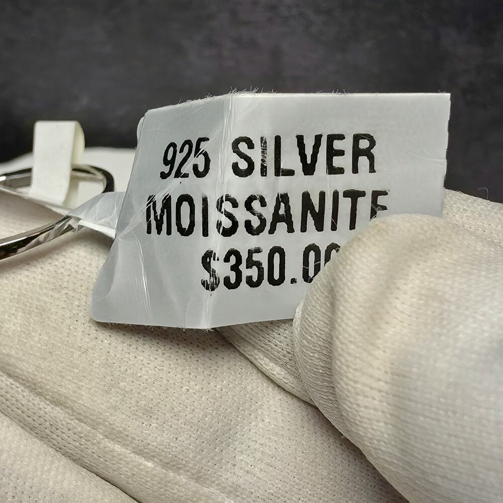 1.00 CTW Moissanite Snake Bypass Ring in 925 Sterling Silver - Size 7 - Picture 9 of 10
